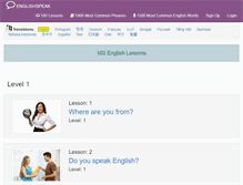 Tablet Screenshot of englishspeak.com